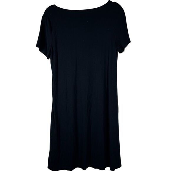 Kindred Bravely Eleanora Maternity and Nursing Dress Solid Black Jersey Knit L - Picture 5 of 6